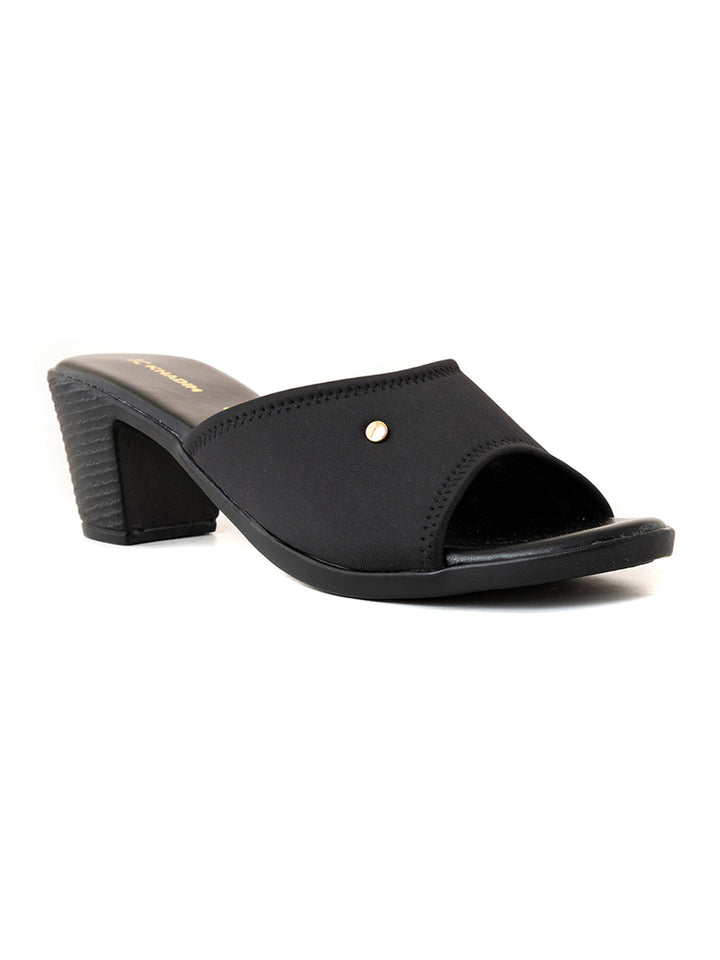 Khadim Block Heel Mule Slip On Sandal for Women