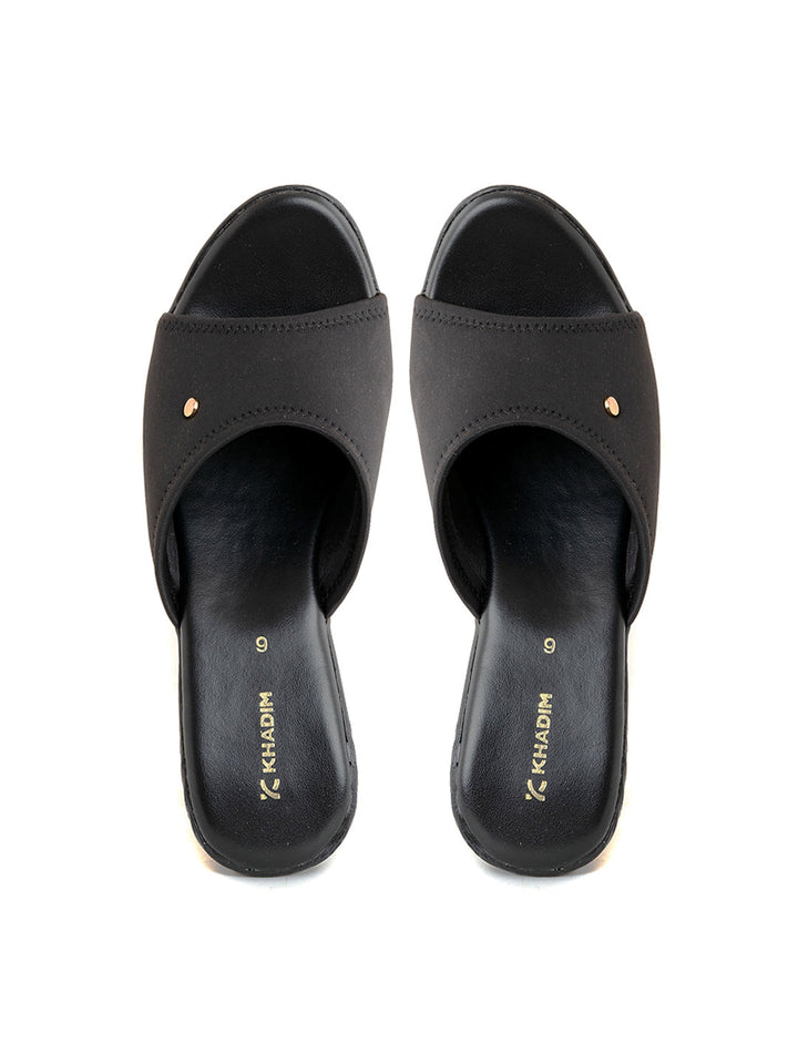 Khadim Block Heel Mule Slip On Sandal for Women