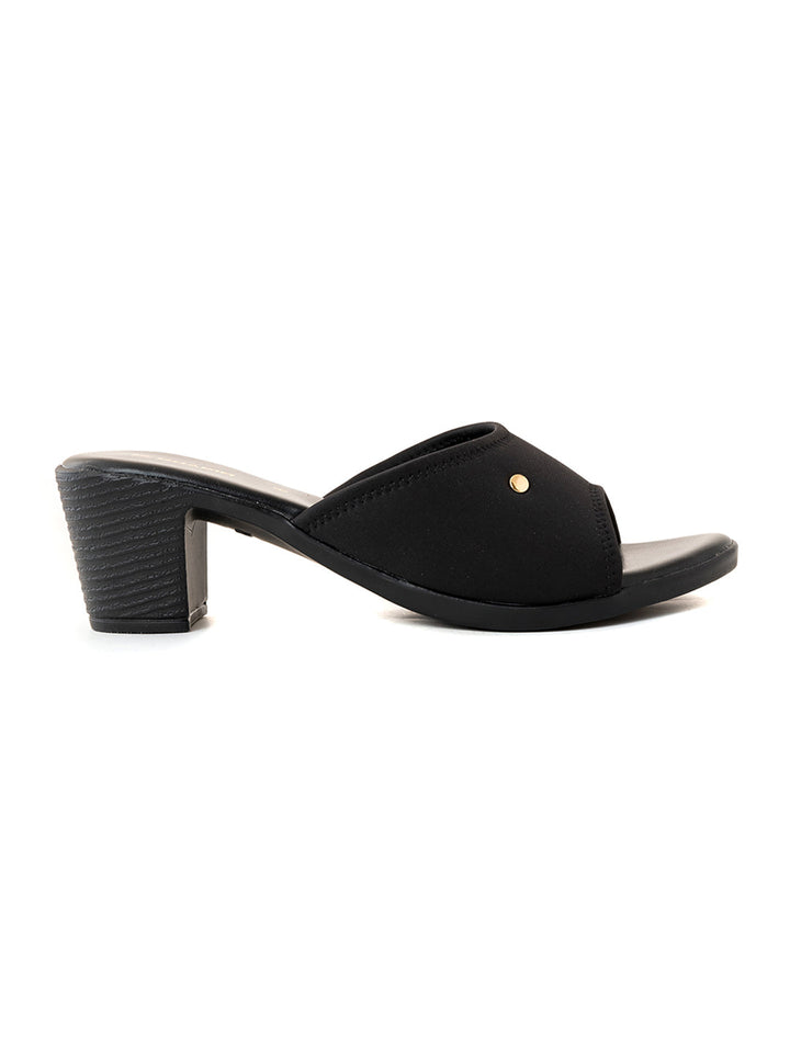Khadim Block Heel Mule Slip On Sandal for Women