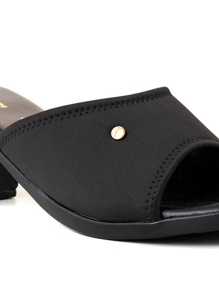 Khadim Block Heel Mule Slip On Sandal for Women