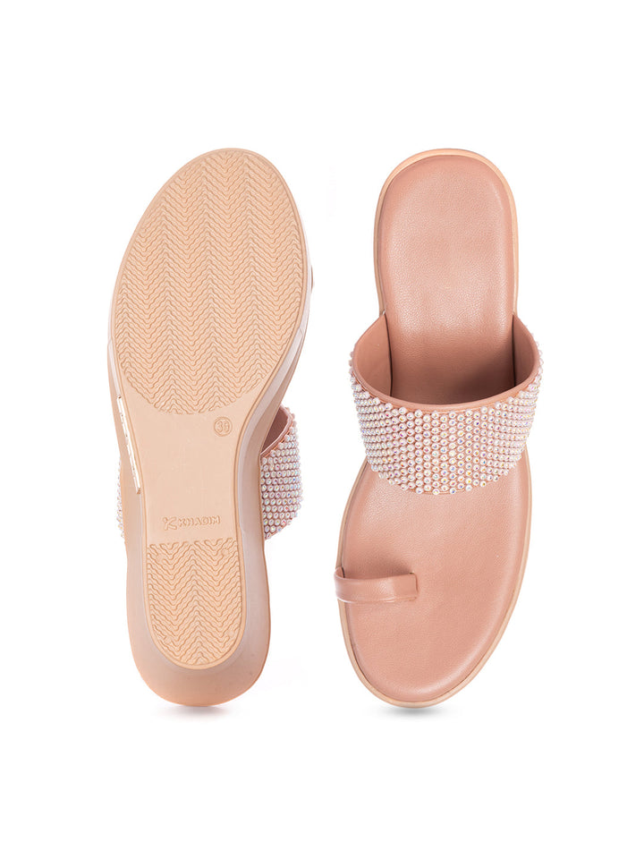 KHADIM Cleo High Heel Wedge Slip On Sandal for Women
