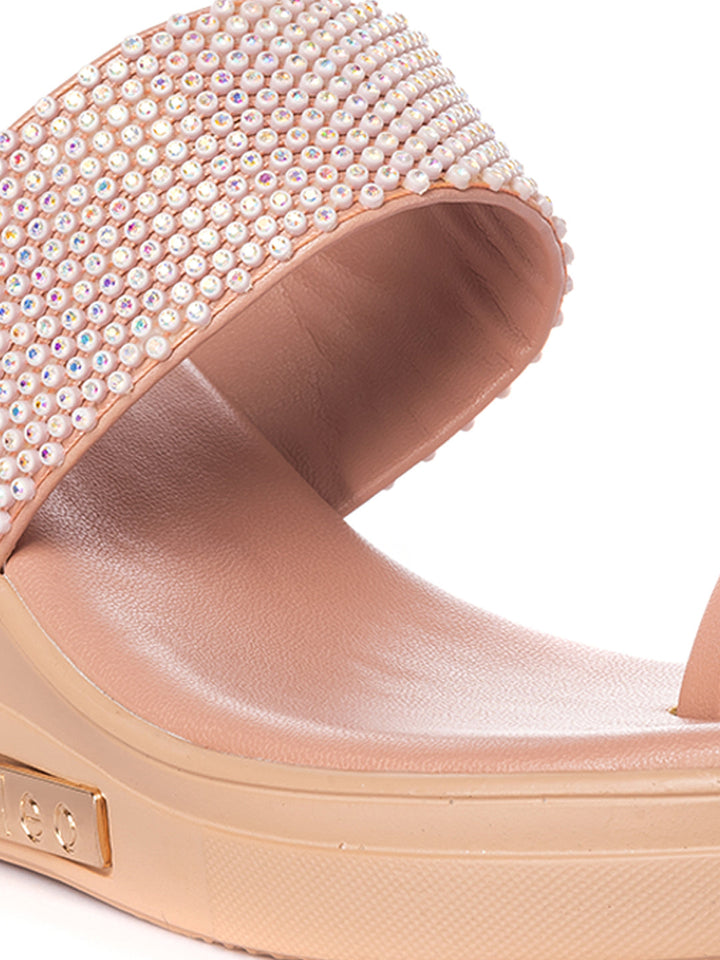 KHADIM Cleo High Heel Wedge Slip On Sandal for Women