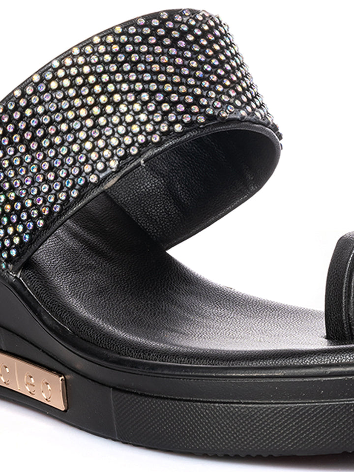KHADIM Cleo High Heel Wedge Slip On Sandal for Women
