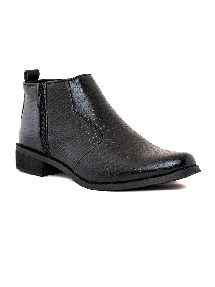 Khadim Pedro Casual Zipper Boots for Boys 8-13 yrs