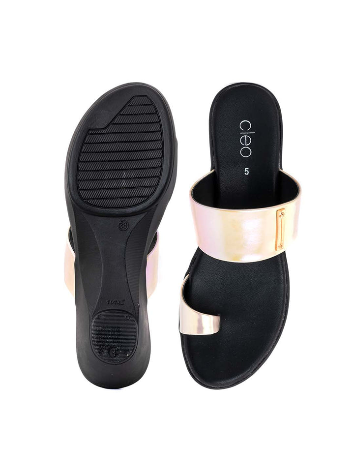 Khadim Cleo Wedge Heel Slip On Sandal for Women