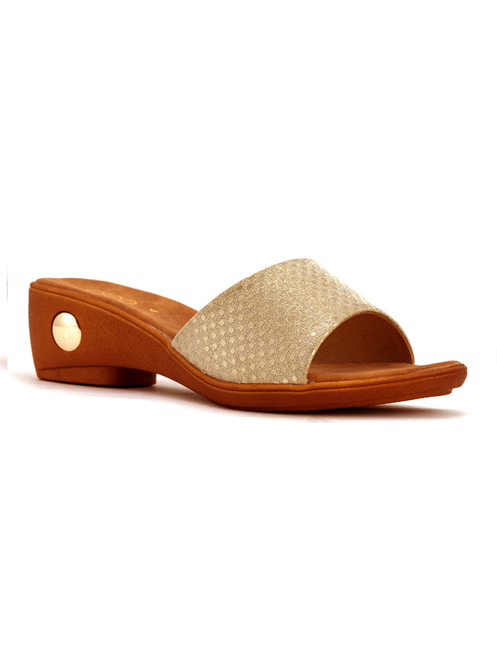 Khadim Block Heel Mule Slip On Sandal for Women