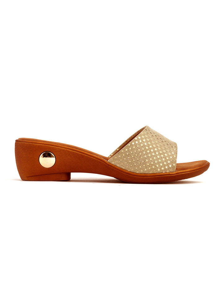 Khadim Block Heel Mule Slip On Sandal for Women