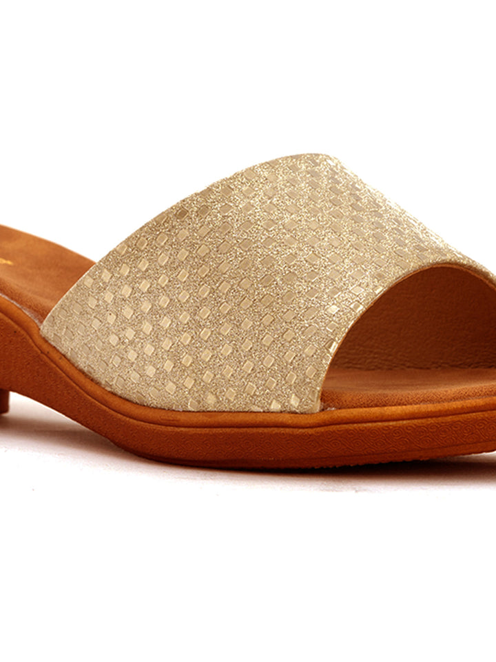 Khadim Block Heel Mule Slip On Sandal for Women