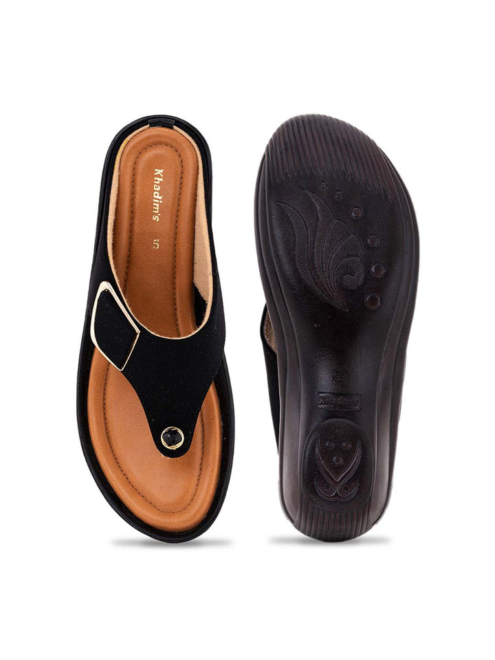 Khadim Wedge Heel Slip On Sandal for Women