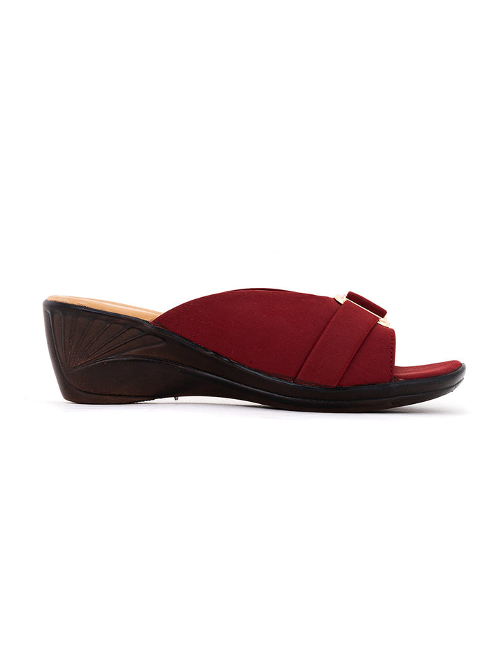 Khadim Wedge Heel Mule Slip On Sandal for Women