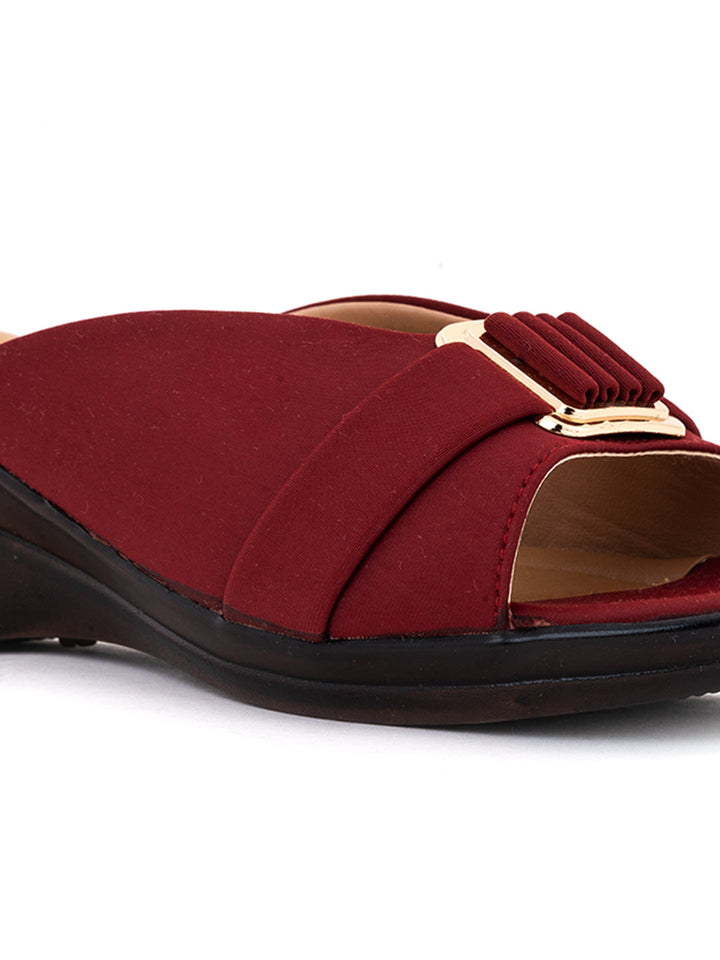 Khadim Wedge Heel Mule Slip On Sandal for Women