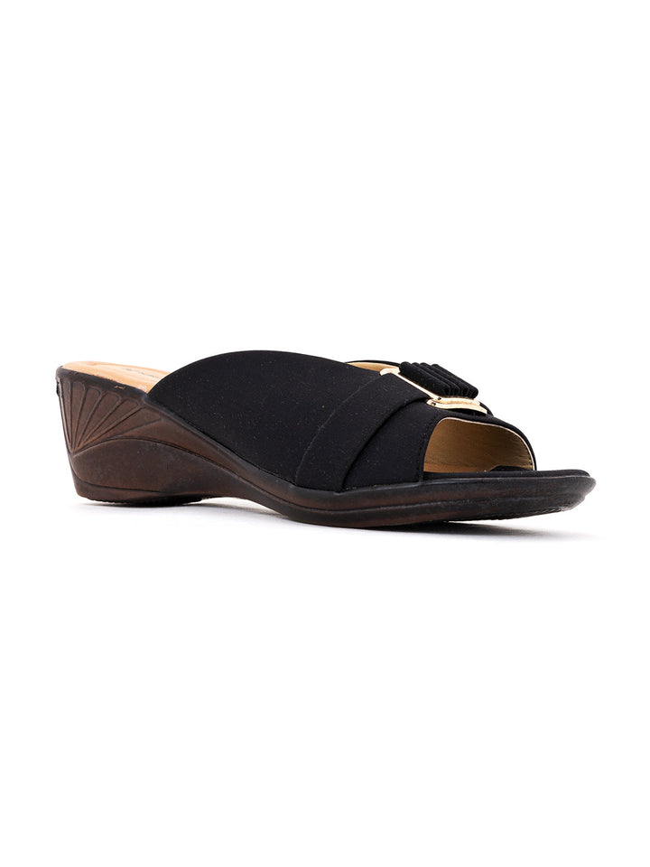 Khadim Wedge Heel Mule Slip On Sandal for Women