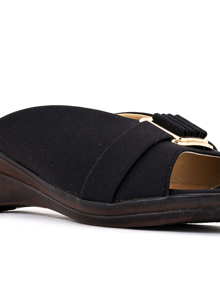 Khadim Wedge Heel Mule Slip On Sandal for Women