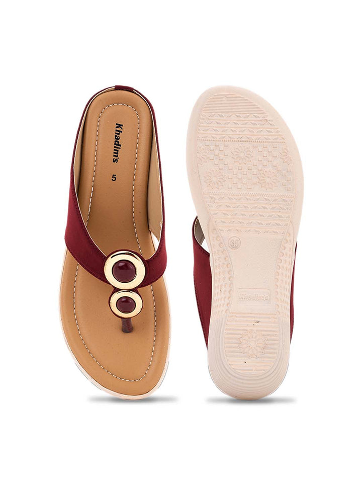 Khadim Wedge Heel Slip On Sandal for Women