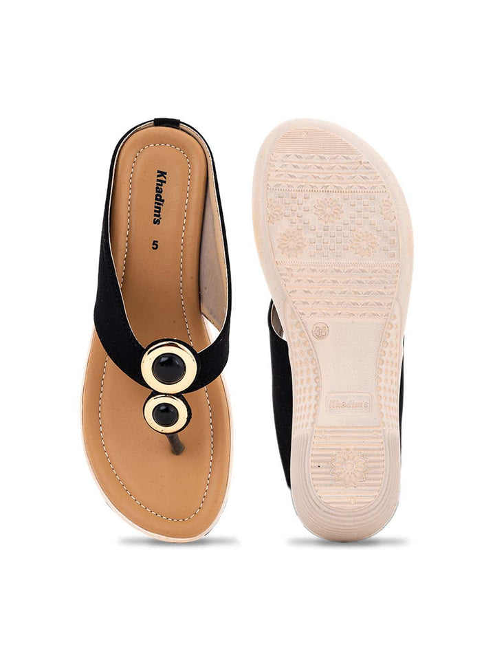 Khadim Wedge Heel Slip On Sandal for Women