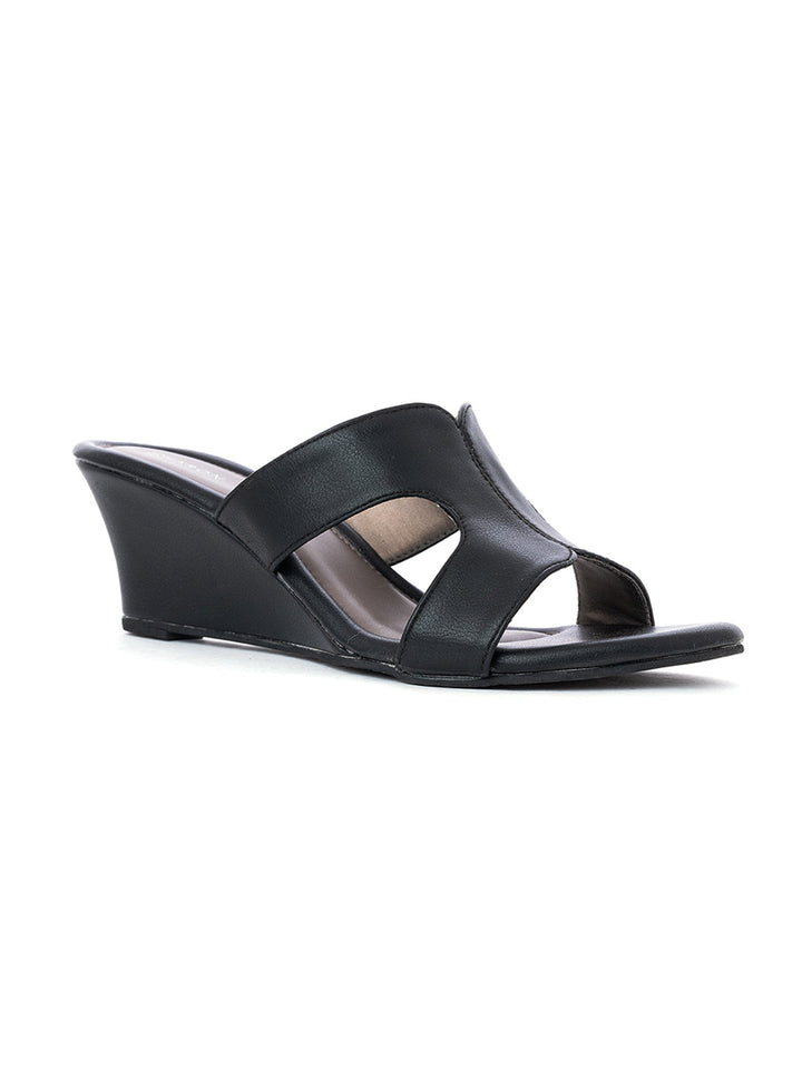 Khadim Sharon Wedge Heel Mule Slip On Sandal for Women