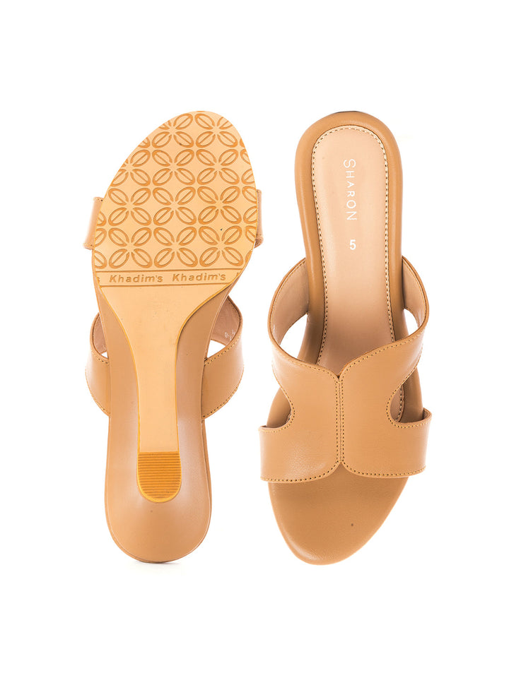 Khadim Sharon Wedge Heel Mule Slip On Sandal for Women