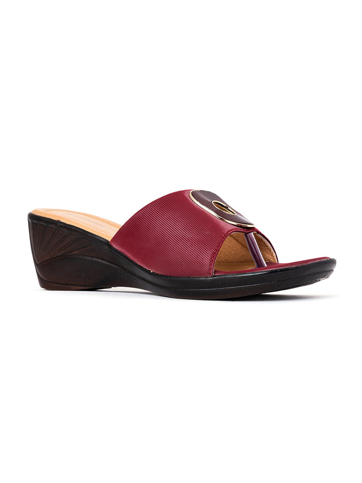 Khadim Wedge Heel Slip On Sandal for Women