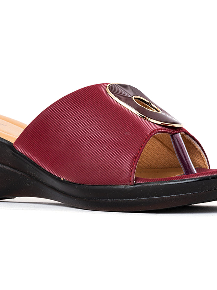 Khadim Wedge Heel Slip On Sandal for Women