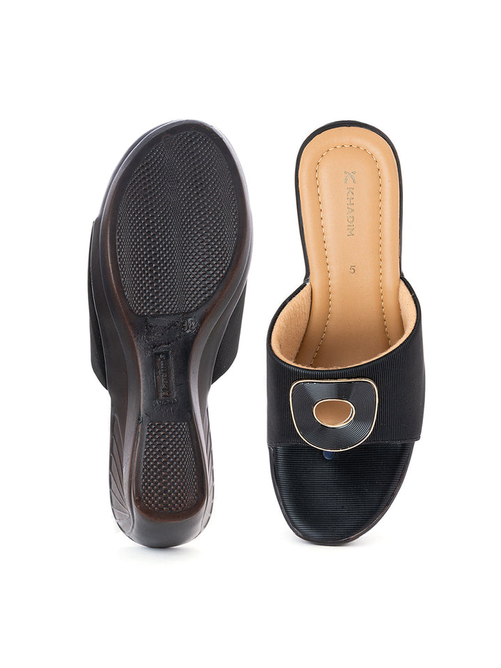 Khadim Wedge Heel Slip On Sandal for Women