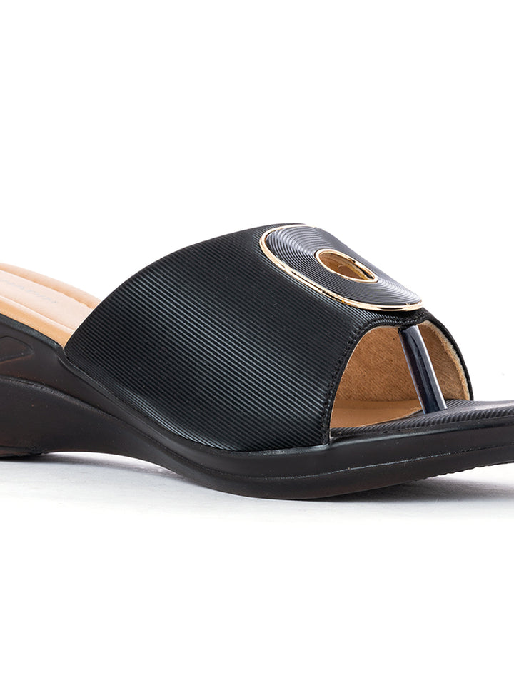 Khadim Wedge Heel Slip On Sandal for Women