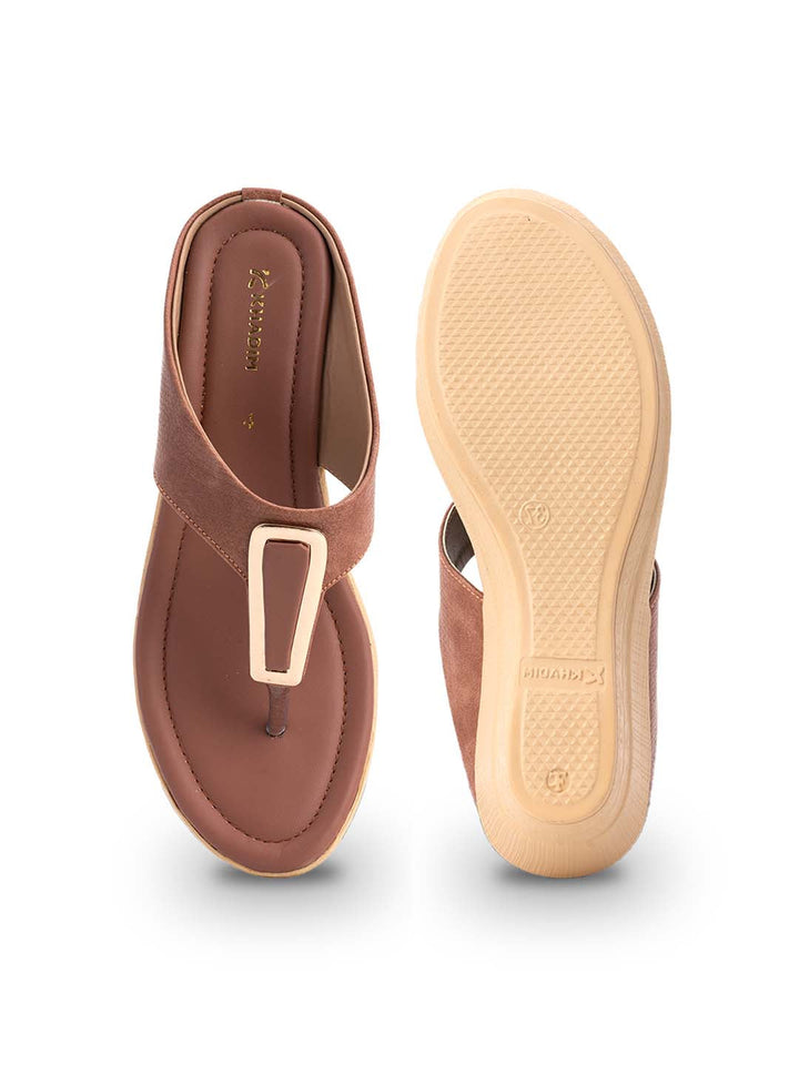 Khadim Wedge Heel Slip On Sandal for Women