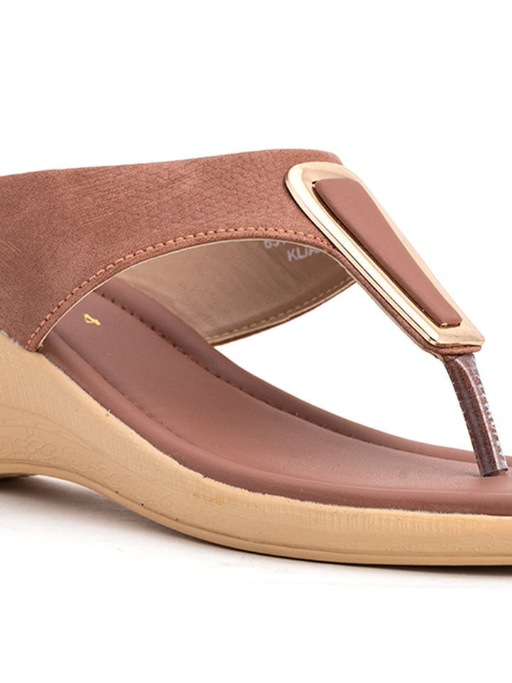 Khadim Wedge Heel Slip On Sandal for Women
