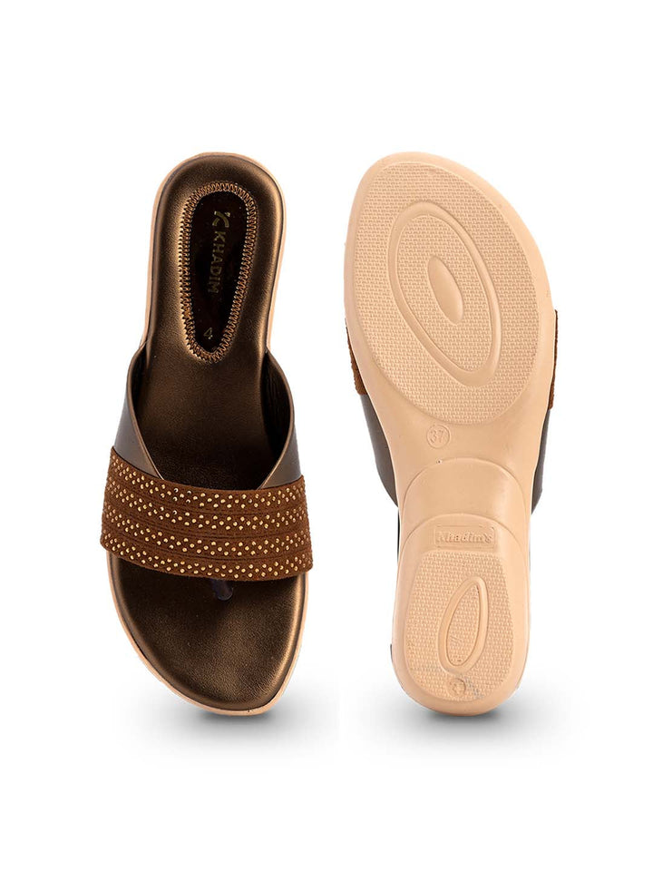Khadim Flat Slip On Sandal for Women
