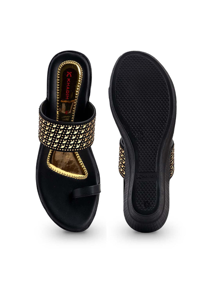 Khadim Wedge Heel Slip On Sandal for Women