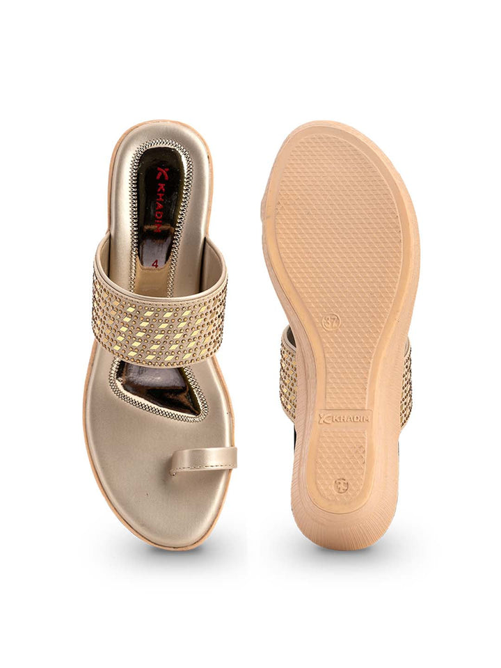 Khadim Wedge Heel Slip On Sandal for Women