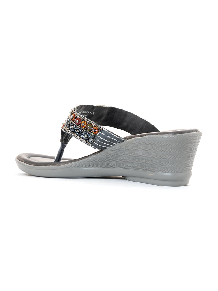 Khadim Wedge Heel Slip On Sandal for Women