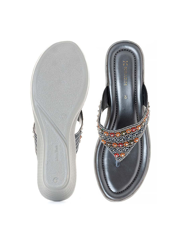 Khadim Wedge Heel Slip On Sandal for Women