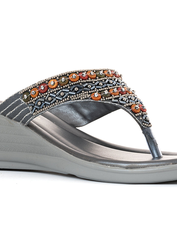 Khadim Wedge Heel Slip On Sandal for Women