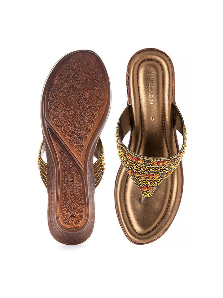 Khadim Wedge Heel Slip On Sandal for Women