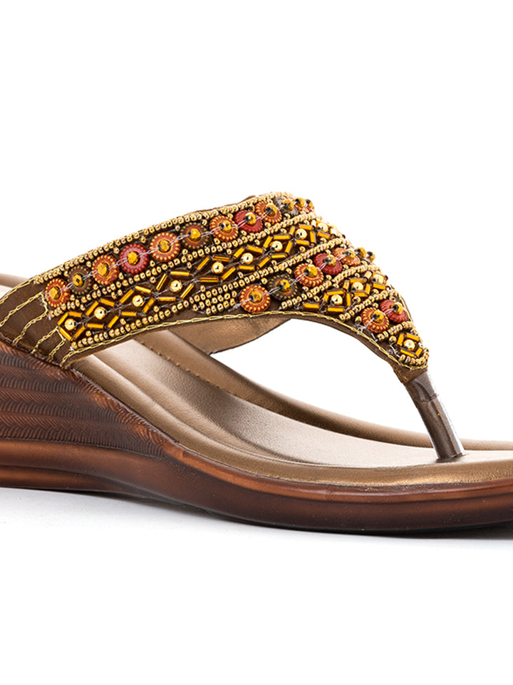Khadim Wedge Heel Slip On Sandal for Women