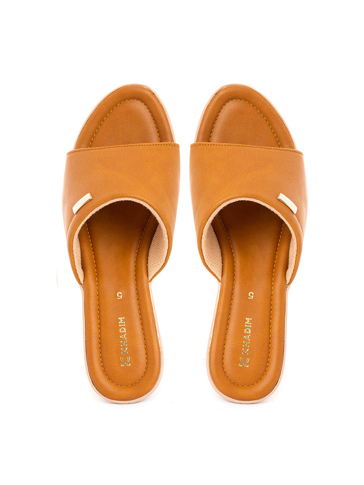 Khadim Wedge Heel Mule Slip On Sandal for Women