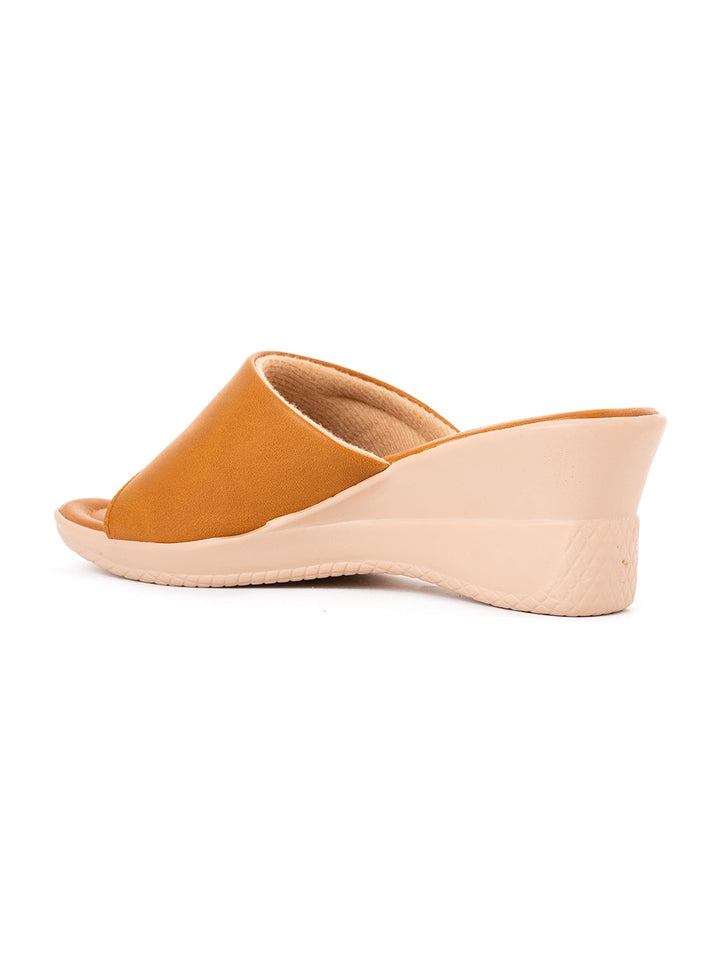 Khadim Wedge Heel Mule Slip On Sandal for Women