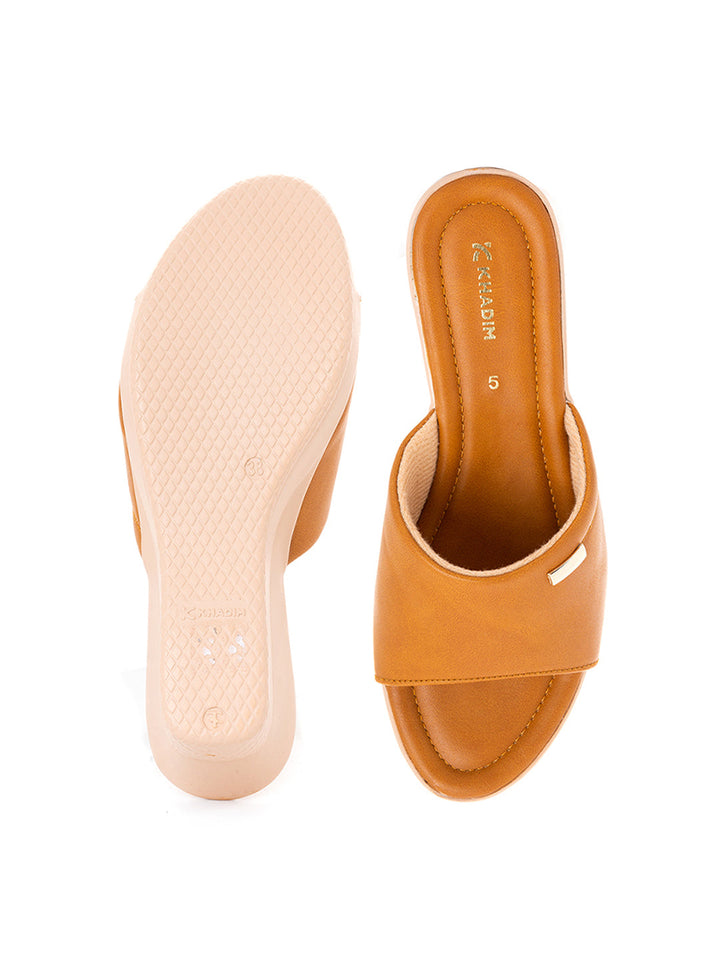 Khadim Wedge Heel Mule Slip On Sandal for Women