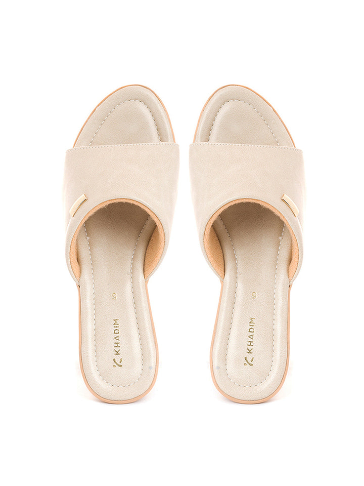 Khadim Wedge Heel Mule Slip On Sandal for Women