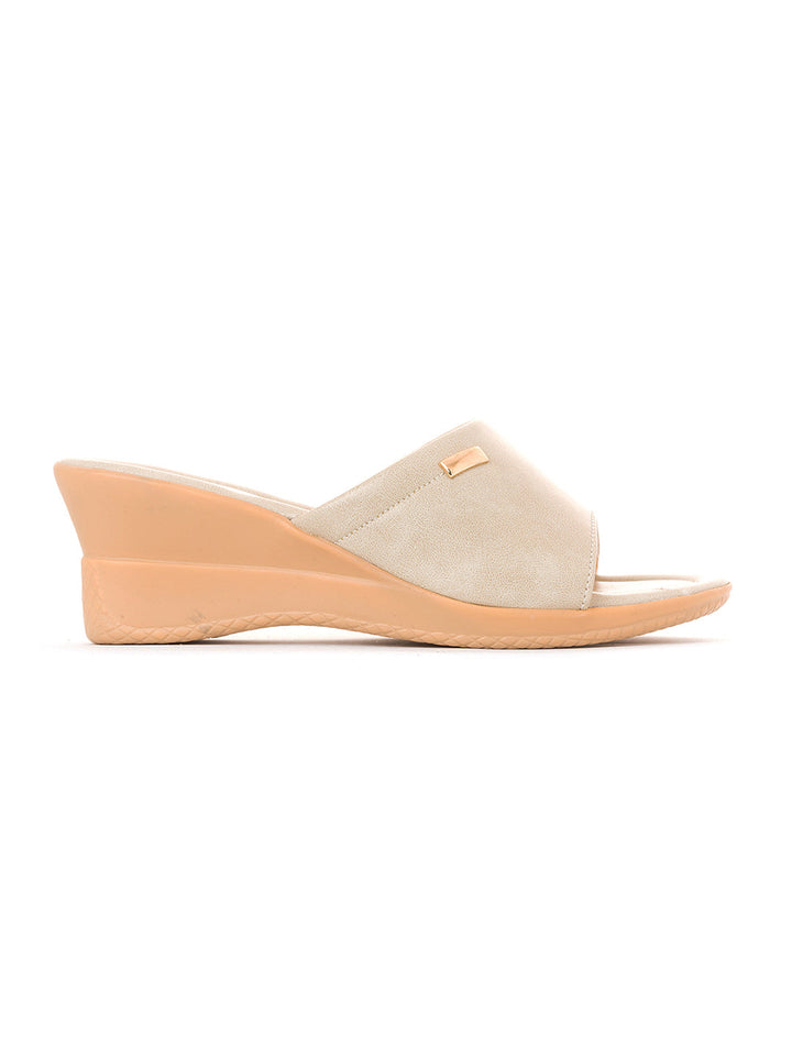 Khadim Wedge Heel Mule Slip On Sandal for Women