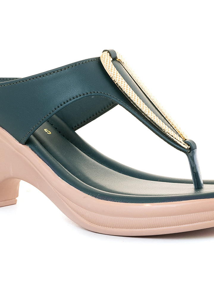 Khadim High Heel Cone Slip On Sandal for Women
