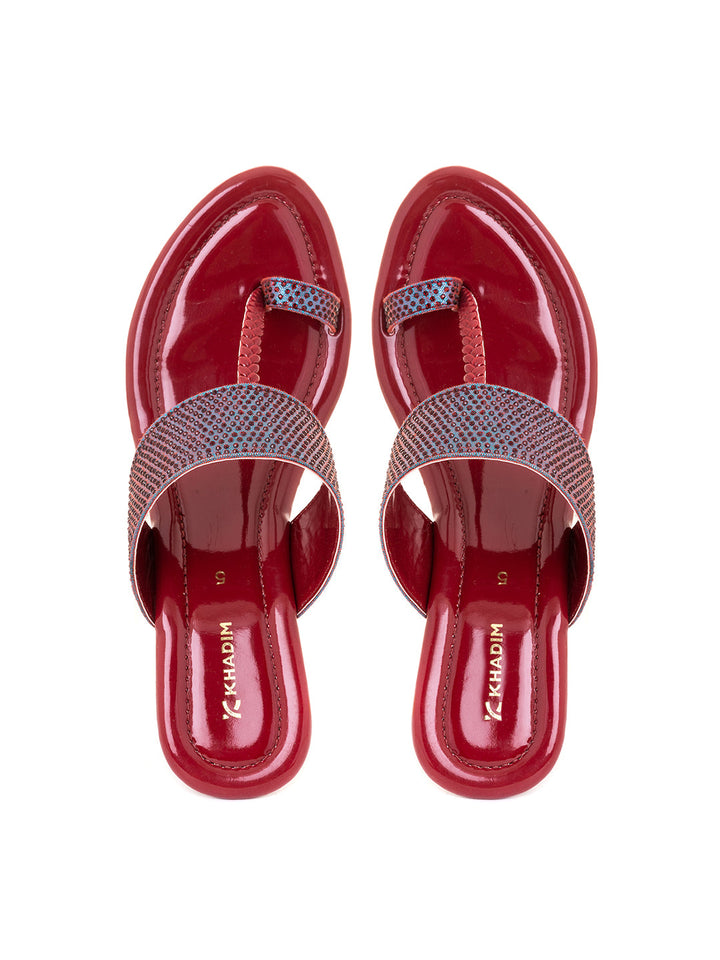 Khadim Wedge Heel Kolhapuri Slip On Sandal for Women
