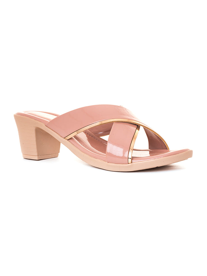 Khadim Cleo Block Heel Mule Slip On Sandal for Women