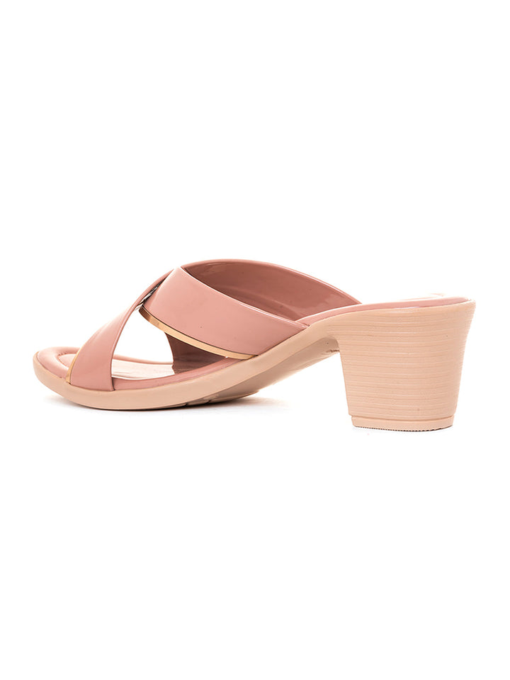 Khadim Cleo Block Heel Mule Slip On Sandal for Women