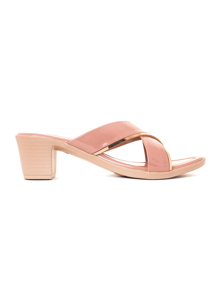 Khadim Cleo Block Heel Mule Slip On Sandal for Women