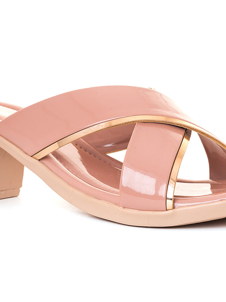Khadim Cleo Block Heel Mule Slip On Sandal for Women