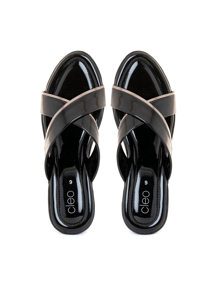 Khadim Cleo Block Heel Mule Slip On Sandal for Women