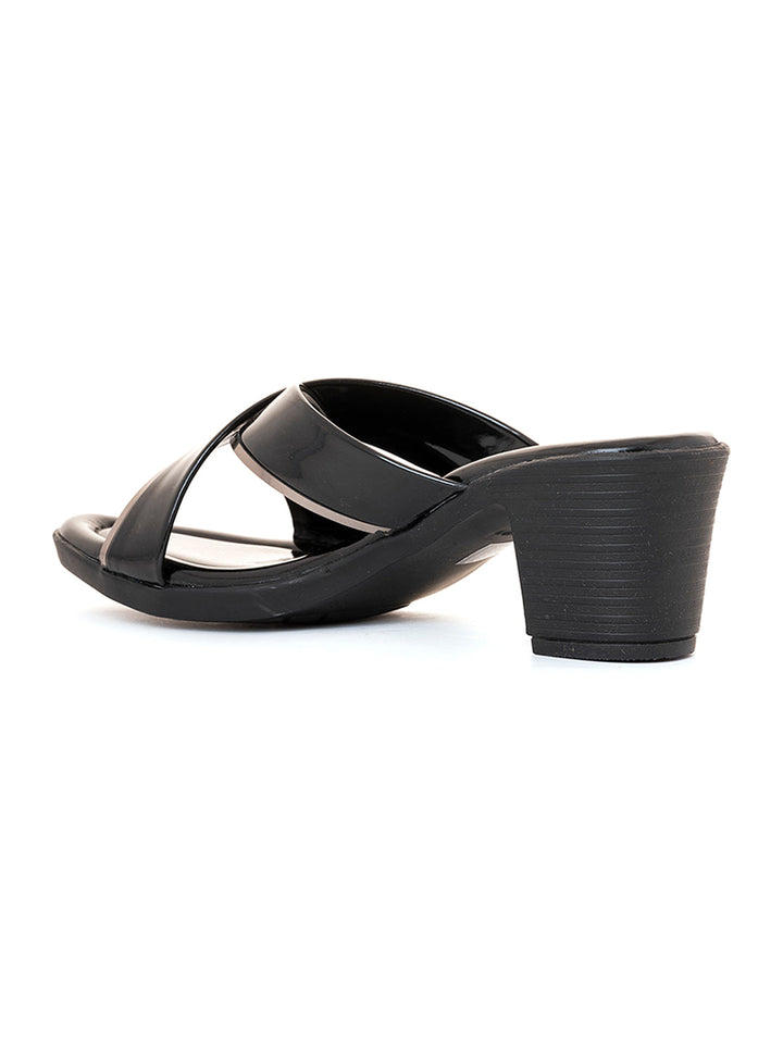 Khadim Cleo Block Heel Mule Slip On Sandal for Women