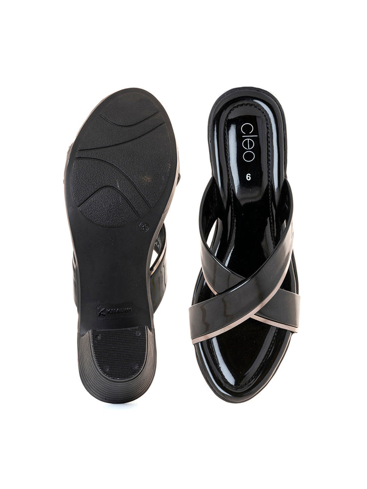 Khadim Cleo Block Heel Mule Slip On Sandal for Women