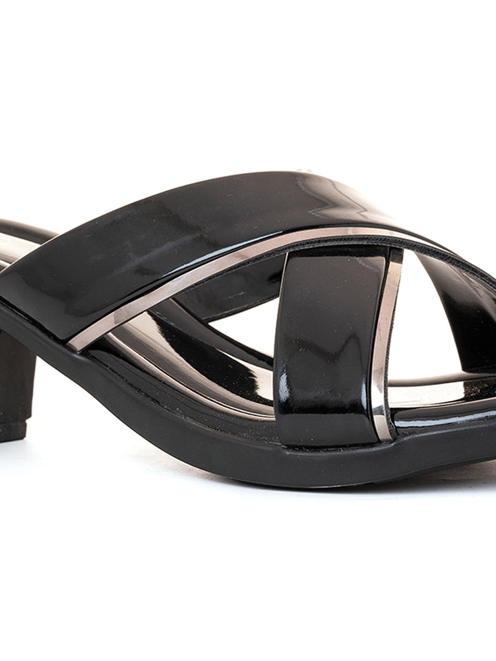 Khadim Cleo Block Heel Mule Slip On Sandal for Women